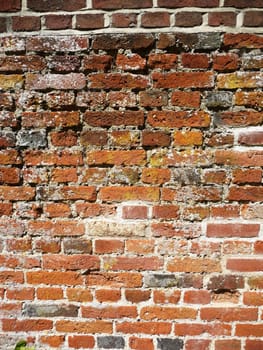 An old worn brick wall.