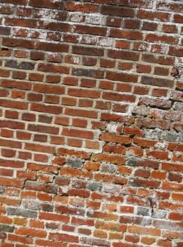 An old worn brick wall.