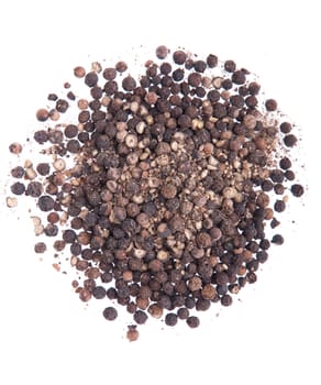 black pepper heap isolated on white background