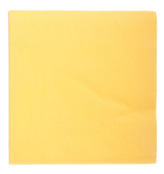 yellow paper napkin isolated on white background