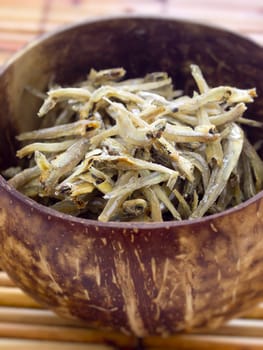 bowl of dried anchovies