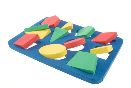 Children's developing game with color shapes