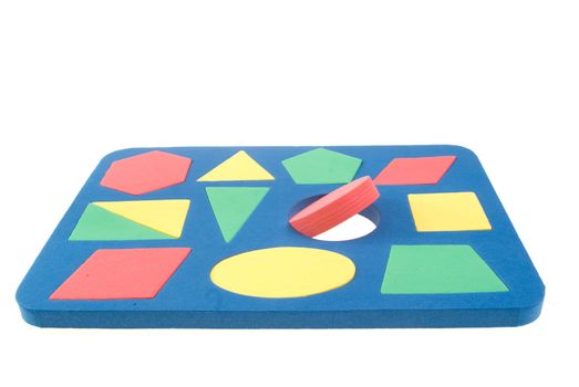 Children's developing game with geometric shapes
