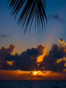 Maldivian Sunset image with nice color