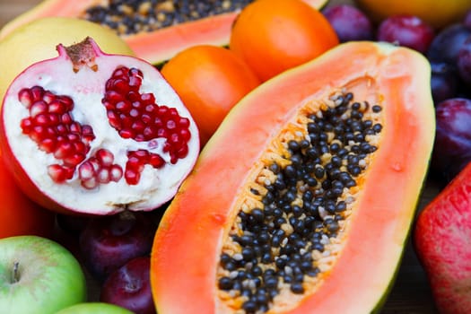 an assortment of mixed fruits and vegetables as background image