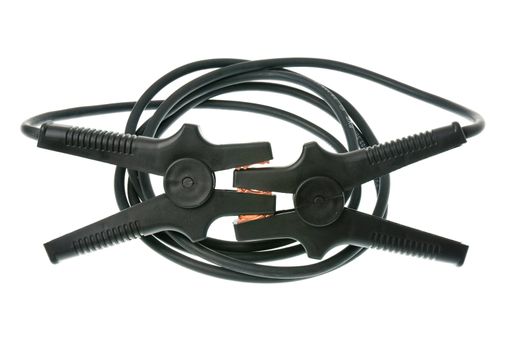 Jumper Cables Isolated on a White Background.