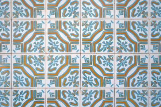 Detail of Portuguese glazed tiles.