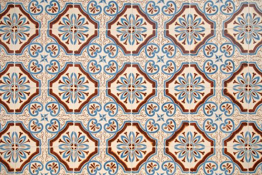 Detail of Portuguese glazed tiles.