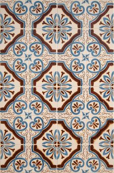 Detail of Portuguese glazed tiles.