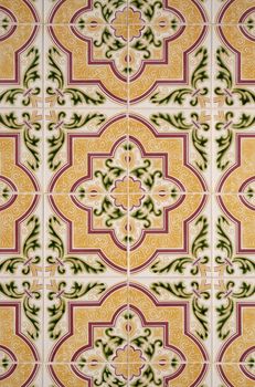Detail of Portuguese glazed tiles.