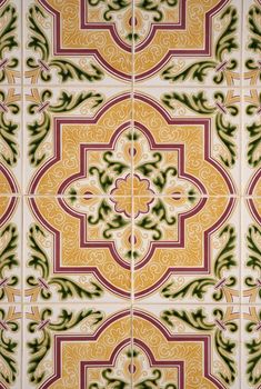 Detail of Portuguese glazed tiles.