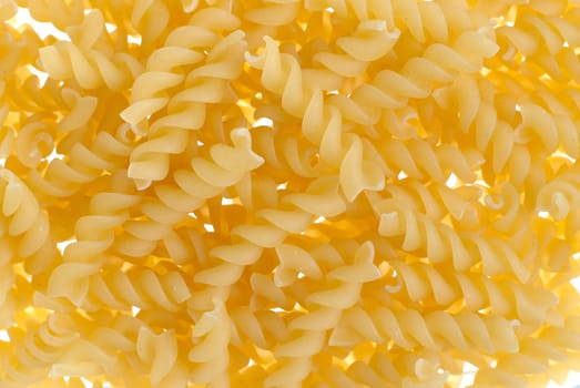 Macro up view of Pasta fusili background.