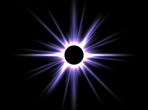 This image shows a computer generated solar eclipse