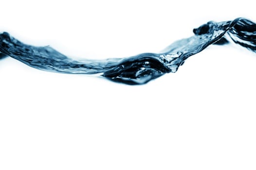 Crisp, cool, water waving against a white background.