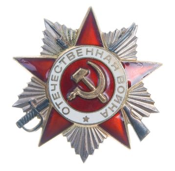 soviet order,Russian Award on white background
