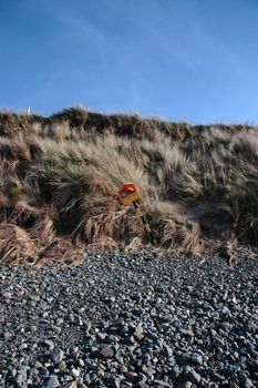 a lifebuoy on the beach in beale county kerry ireland