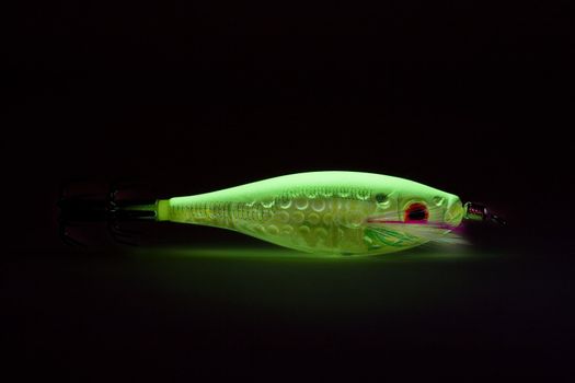 a phosphorescent fishing lure for squid fishing