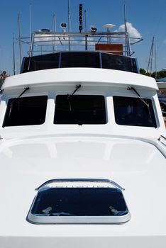 luxury boat crossing the biscayne bay in Istanbul