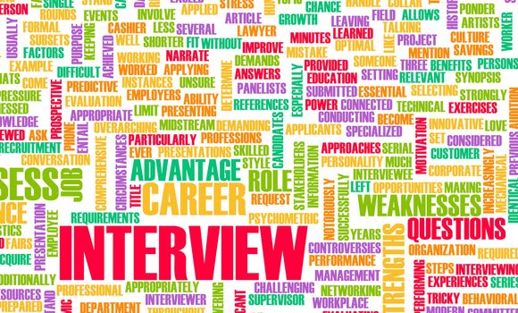 Job Interview Concept with Career Questions Idea