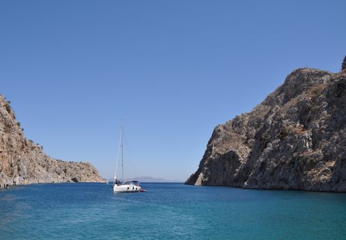 idyllic entrance of Kalymnos island, Greece