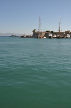 gorgeous seascape view at Kos harbour, Greece