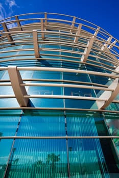Office building on the basis of large windows and of modern style