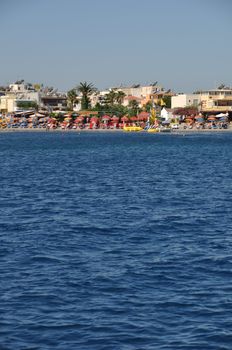 seascape view of beaches in Kos, Greece