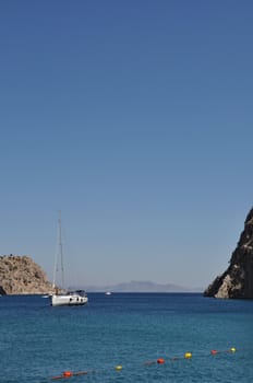 idyllic entrance of Kalymnos island, Greece