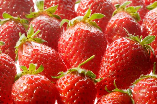 Fresh red strawberries, delicious summer temptation