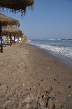 beautiful beach in Costa del Sol (Marbella), Spain