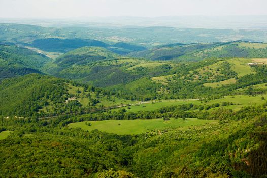 Spring green landscape from the Bulgarian Stara Planina mountains