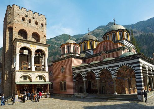 Rila monastery, the Hrelyo tower and the church