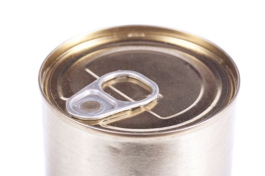 Studio shot of tin can isolated on the white background