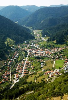 The valley of trigrad village in the Bulgarian Rodope mountains