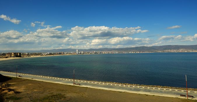 Panorama of the Sunny beach resort, Bulgaria