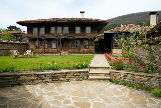 Old wooden traditional house in Jeravna village, Bulgaria