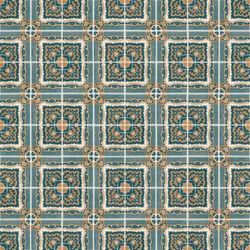 Seamless tile pattern of ancient ceramic tiles.