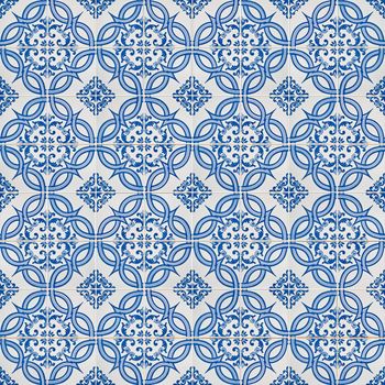 Seamless tile pattern of ancient ceramic tiles.