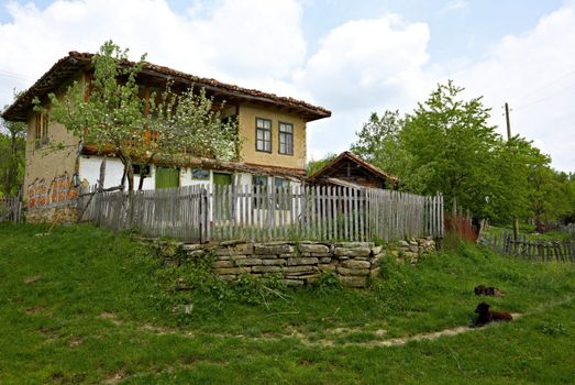 Rural traditional house in a small village in Bulgaria