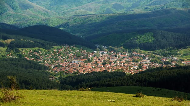 Overview of the town of Kotel, Bulgaria