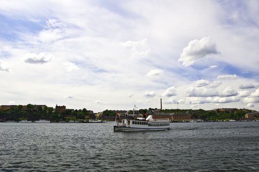 Old-days ship in Stockholm