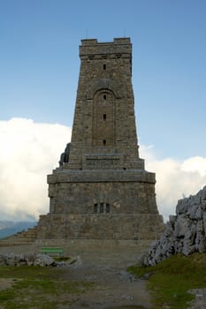 The monument at the top of Shipka peak, Bulgaria