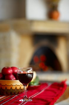 Glass of red wine, cabernet sauvignon
