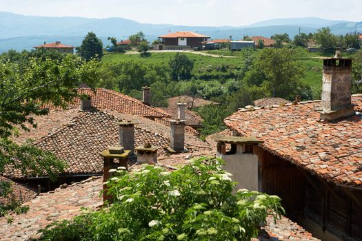 Roofs of Renaiisance houses in Zheravna village