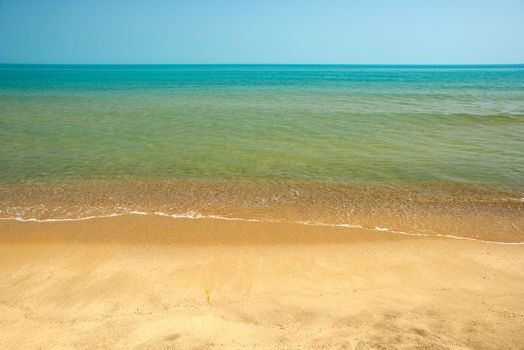 A golden beach at the Black sea shore in Bulgaria