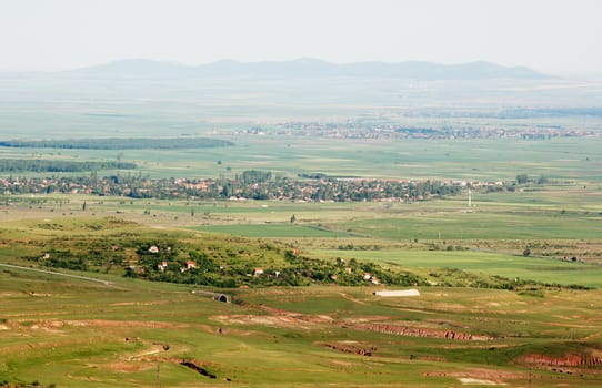 View from Bulgaria, the land near the town of Sliven