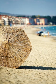 Parasol at the Obzor beach, Bulagria