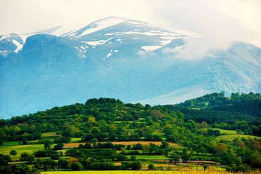 Balkan mountains with Botev peak