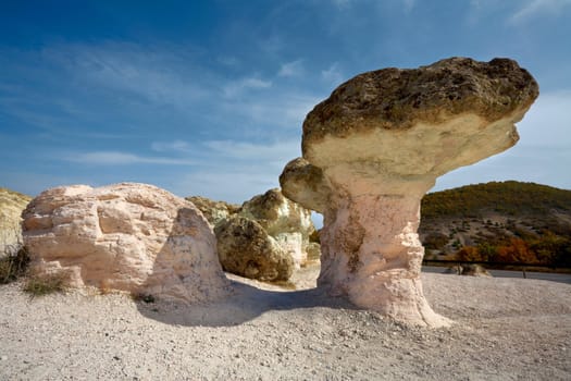 Rocky mushroom phenomenon, Bulgaria, Rhodope mountains