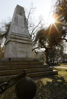 Memorial for the Russian-Ottoman war in the centre of Stara Zagora, Bulgaria